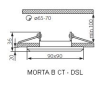 Oprawa punktowa Morta B CT-DSL50-SR - Wymiary