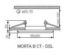 Oprawa punktowa Morta B CT-DSL50-SR - Wymiary