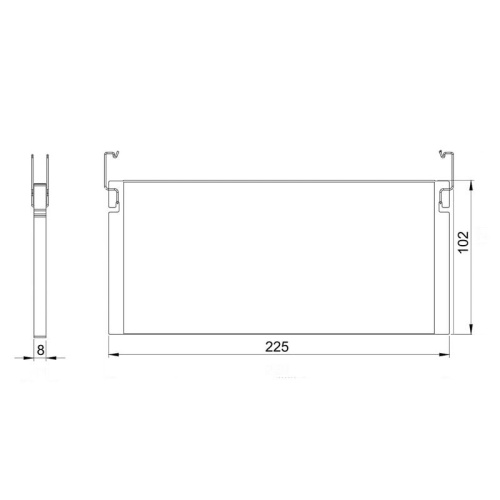 Zestaw do montażu flagi oprawy awaryjnej ONTEC S20 wymiary