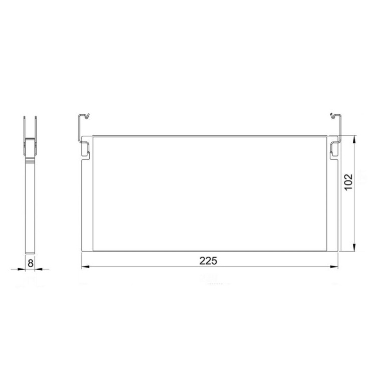 Zestaw do montażu flagi oprawy awaryjnej ONTEC S20 wymiary