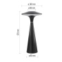 Lampa biurkowa LED JASON 2,2W CCT 180lm ładowalna IP44 Emos wymiary