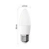 Żarówka LED E27 Classic świeczka 4.2W=60W biała neutralna 4000K 470lm EMOS wymiary