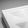 Ramka do montażu natynkowego paneli LED 60x60 typu backplate na klik biała G-TECH przykład zamontowania