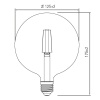 Żarówka LED G125 E27 4W 300lm b.ciepła 3000K 360° filament GTV wymiary