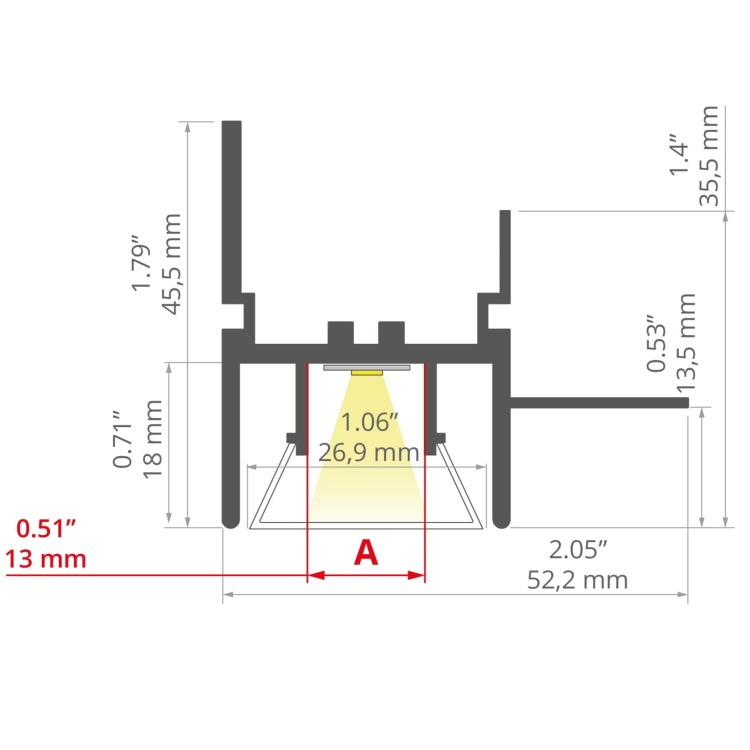 Profil FOLED-BOK / sufit napinany