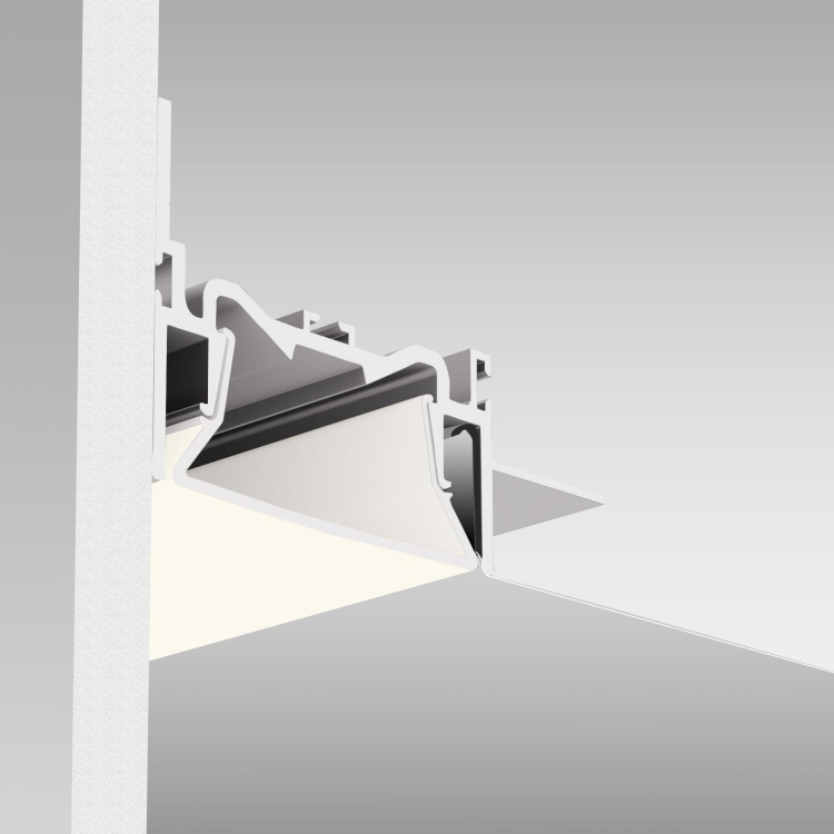 Profil FOLED-50-BOK na sufit napinany srebrny nieanodowany, bez przesłony KLUŚ