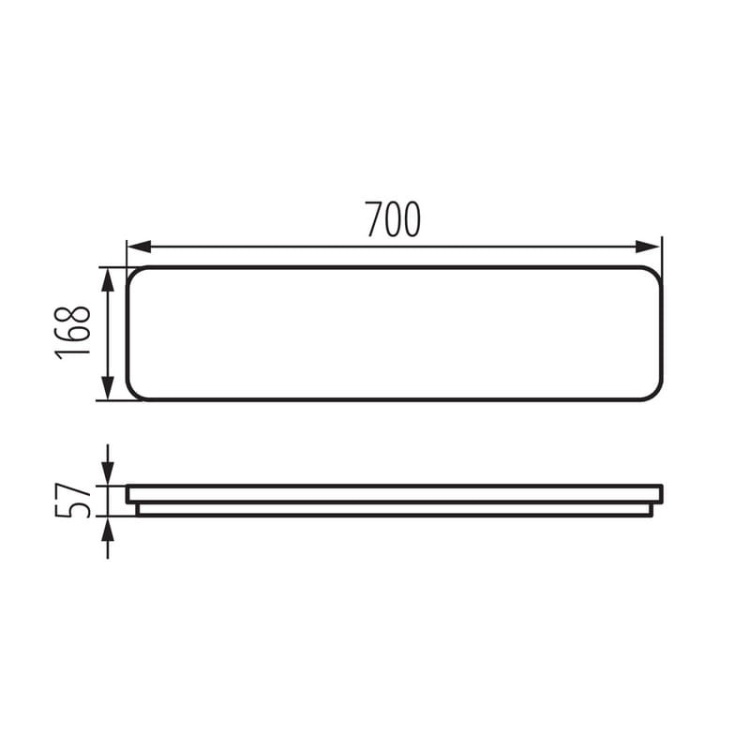 Oprawa liniowa LED LINCEA 15-24W 2600lm CCT 140° 70cm IP40 Kanlux 38795 wymiary