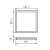Ramka natynkowa ADTR SKY 60x60 biała h=56mm Kanlux 27618 wymiary