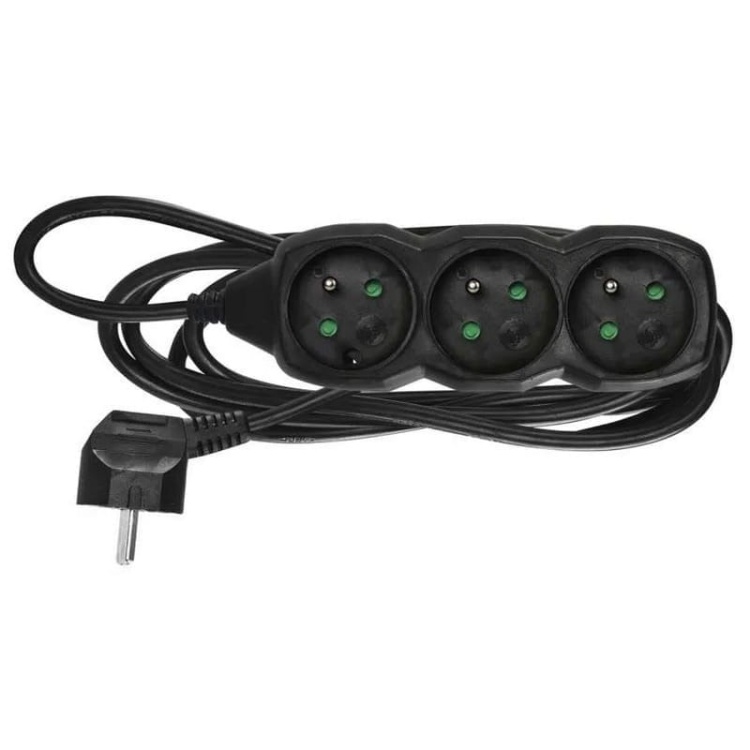 Przedłużacz PC0313R 3G 3m czarny EMOS