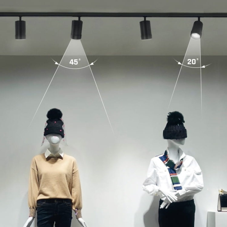 Reflektor PAVA BASIC 20W CCT 2225lm na szyny 3-fazowe czarny Spectrum aranżacja