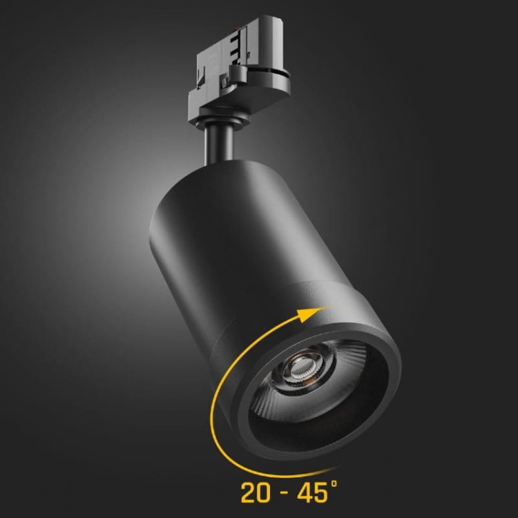 Reflektor PAVA BASIC 20W CCT 2225lm na szyny 3-fazowe czarny Spectrum regulacja