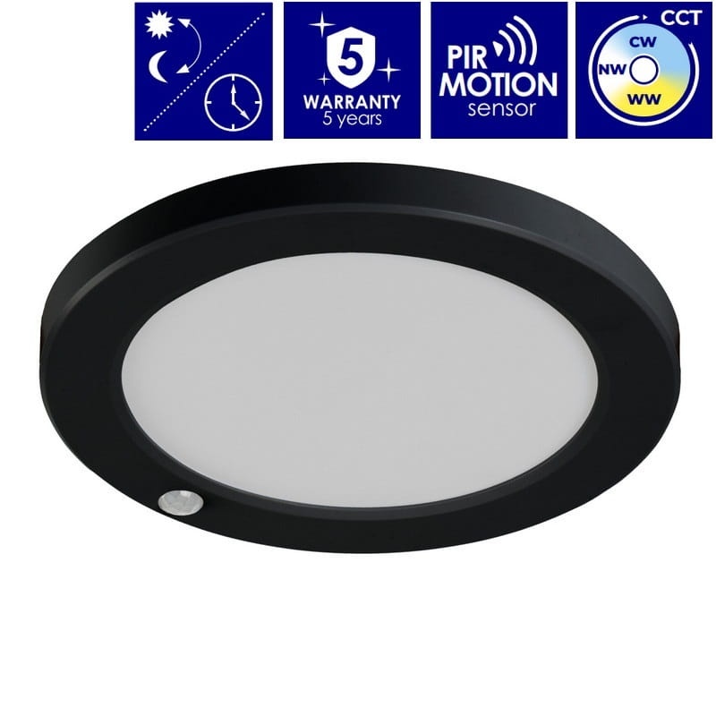 Oprawa typu downlight ERGA PIR 17W CCT czarna Kanlux 24605
