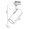 Reflektor MADARA LIBRA GU10 na szyny 3-fazowe czarny Spectrum wymiary