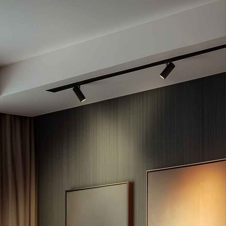 Reflektor MADARA LIBRA GU10 na szyny 3-fazowe czarny Spectrum aranżacja