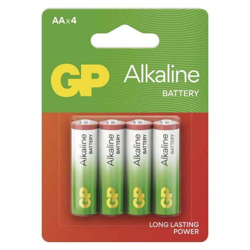 Baterie paluszki AA LR6 GP ALKALINE alkaliczne blister 4szt. opakowanie