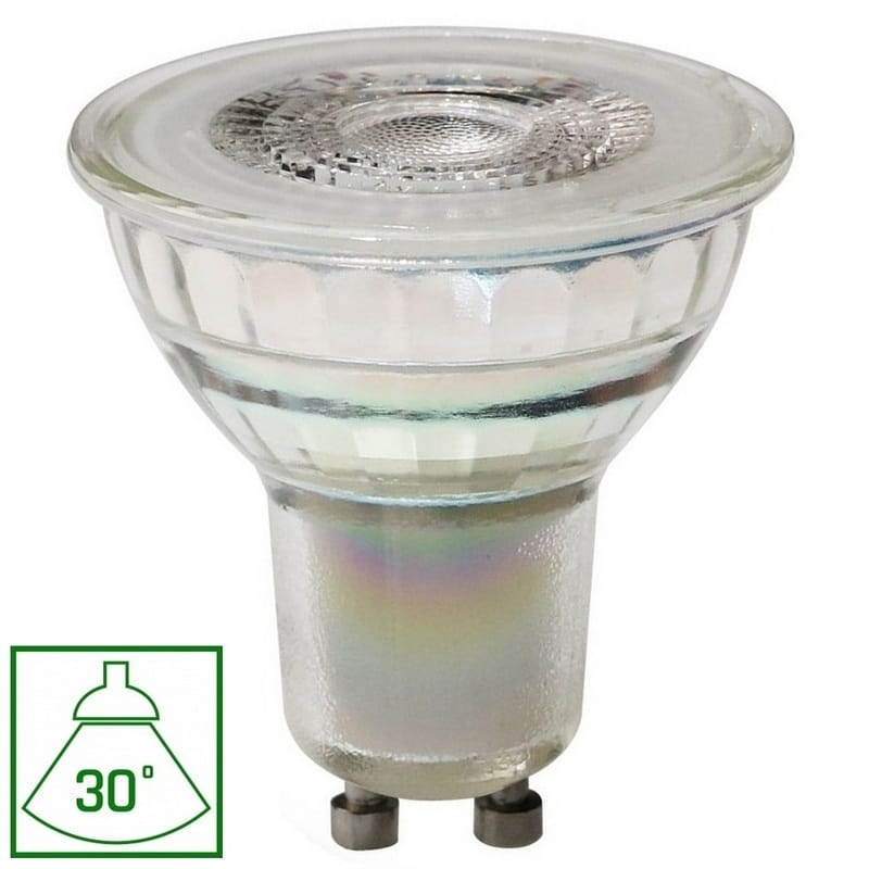 Żarówka LED GU10 7.5W 1100lm b. ciepła 3000K 30° z soczewką szklana Spectrum