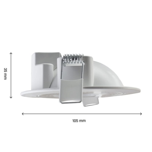 Oprawa downlight MOBILO LED 6.5W CCT ruchoma biała IP20 Spectrum wymiary