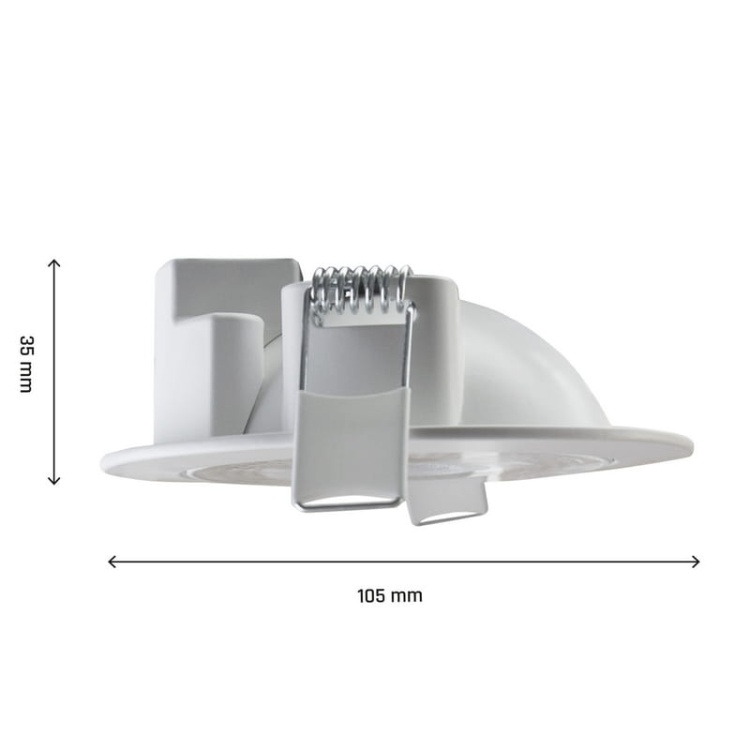 Oprawa downlight MOBILO LED 6.5W CCT ruchoma biała IP20 Spectrum wymiary