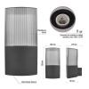 Oprawa elewacyjna ogrodowa LANA 22cm E27 max. 25W antracyt IP54 Emos informacje
