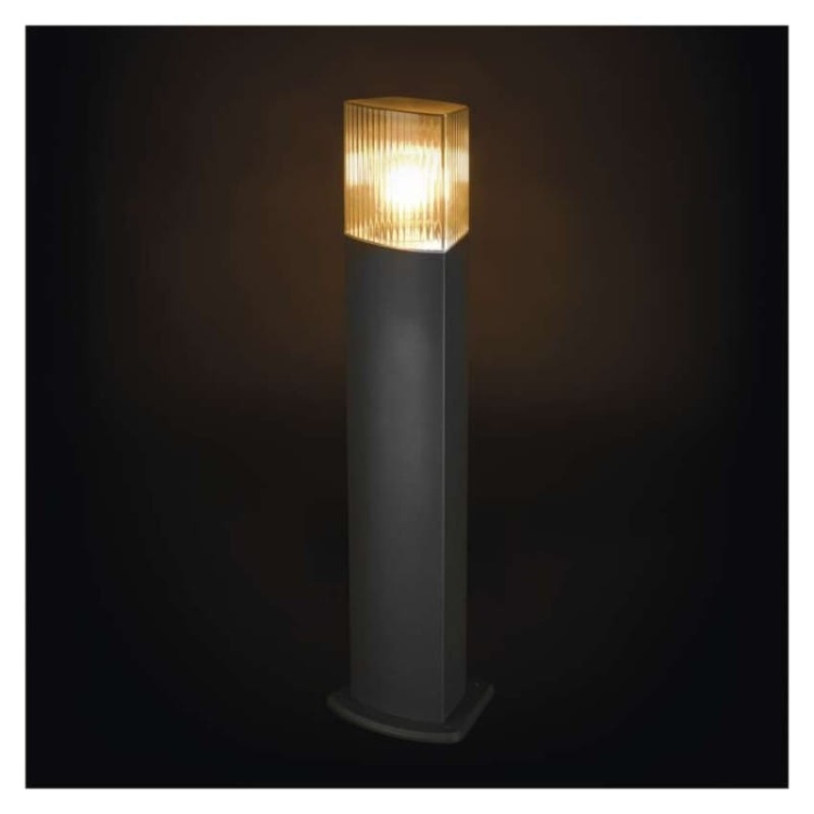 Słupek ogrodowy lana 75cm E27 max. 25W antracyt IP54 Emos zaświecona