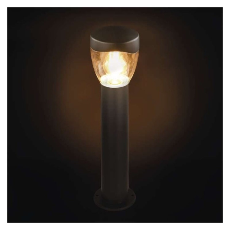 Słupek ogrodowy ARTEO 50cm E27 max. 15W antracyt IP44 Emos zaświecona