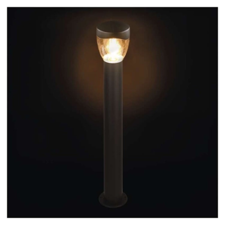 Słupek ogrodowy ARTEO 80cm E27 max. 15W antracyt IP44 Emos zaświecona