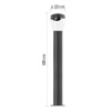 Słupek ogrodowy ARTEO 80cm E27 max. 15W antracyt IP44 Emos wymiary