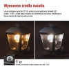 Oprawa elewacyjna ogrodowa ADENIA 28cm E27 15W IP44 czarna Emos informacje