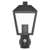 Oprawa elewacyjna ogrodowa ADENIA z czujnikiem PIR 30cm E27 15W IP44 czarna Emos front