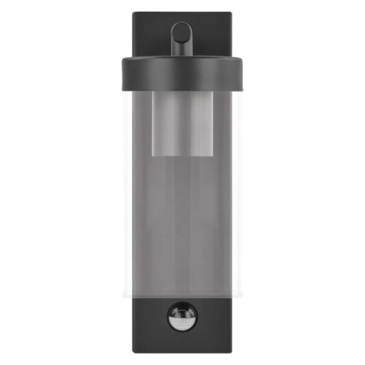 Oprawa elewacyjna ogrodowa ZALA z czujnikiem PIR 27cm E27 15W IP44 czarna Emos front