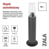 Słupek ogrodowy LED ZALA 50cm E27 max. 15W antracyt IP44 Emos informacje