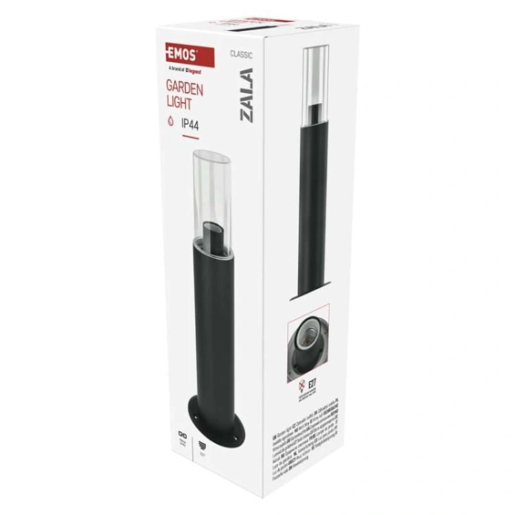 Słupek ogrodowy LED ZALA 50cm E27 max. 15W antracyt IP44 Emos aranżacja
