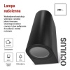 Oprawa naścienna dwukierunkowa OCULUS GU10 2x 35W IP44 czarna Emos informacje