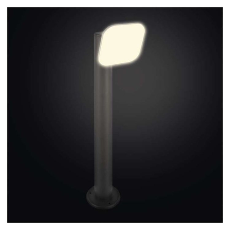 Słupek ogrodowy LED NIKA 50cm 12.5W 3000K 900lm antracyt IP44 Emos zaświecona