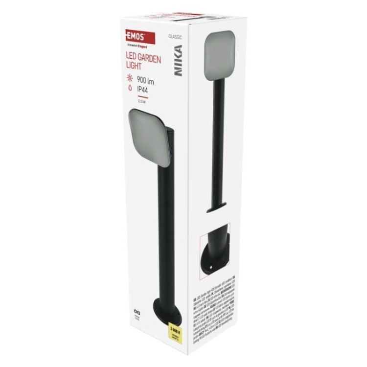 Słupek ogrodowy LED NIKA 50cm 12.5W 3000K 900lm antracyt IP44 Emos opakowanie