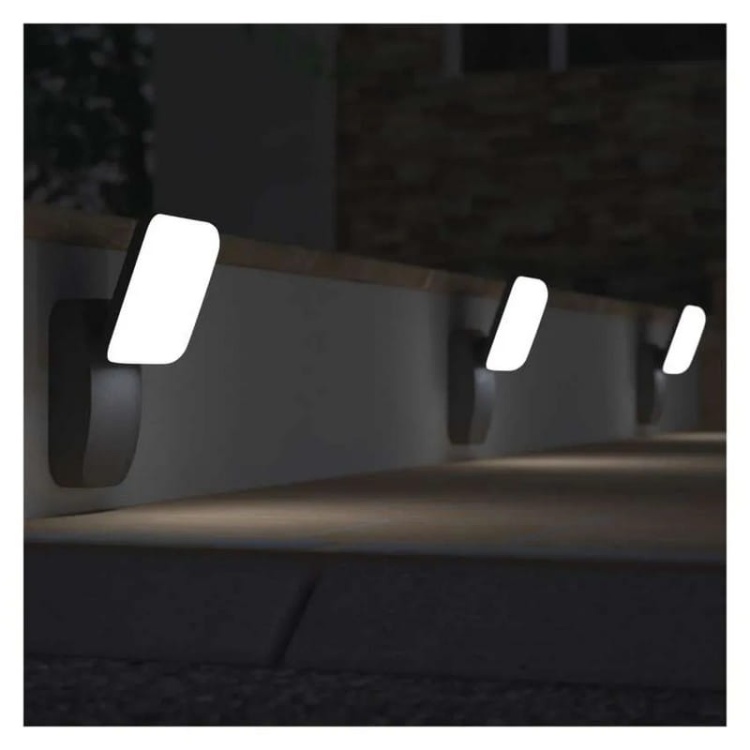 Oprawa elewacyjna LED NIKA 12.5W 3000K 900lm antracyt IP44 Emos aranżacja