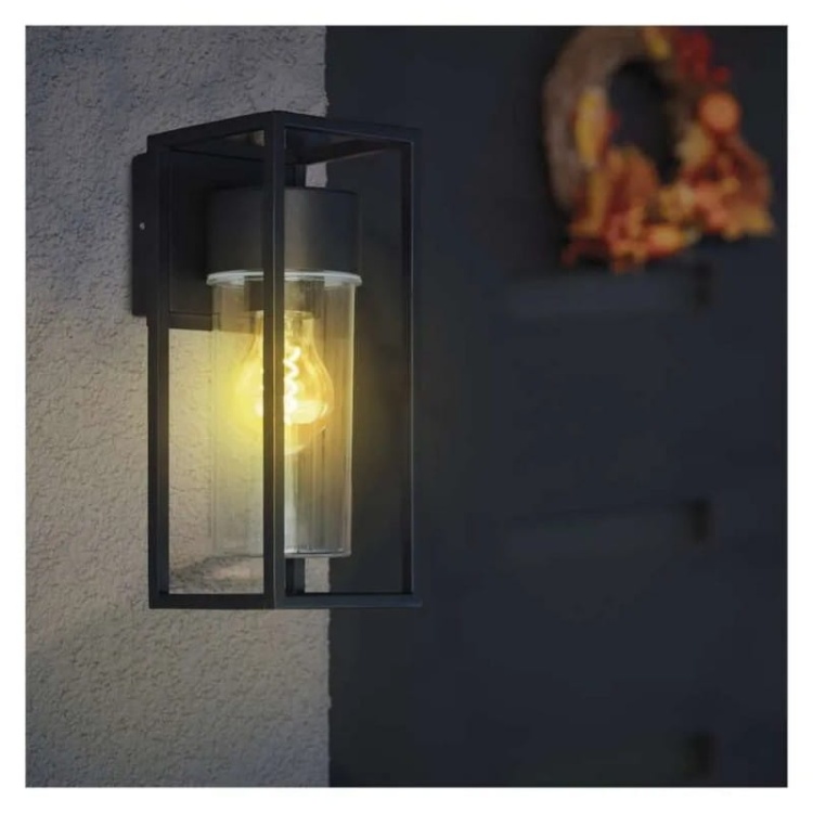 Oprawa elewacyjna ogrodowa TILLIA 27cm E27 7W IP44 czarna Emos aranżacja
