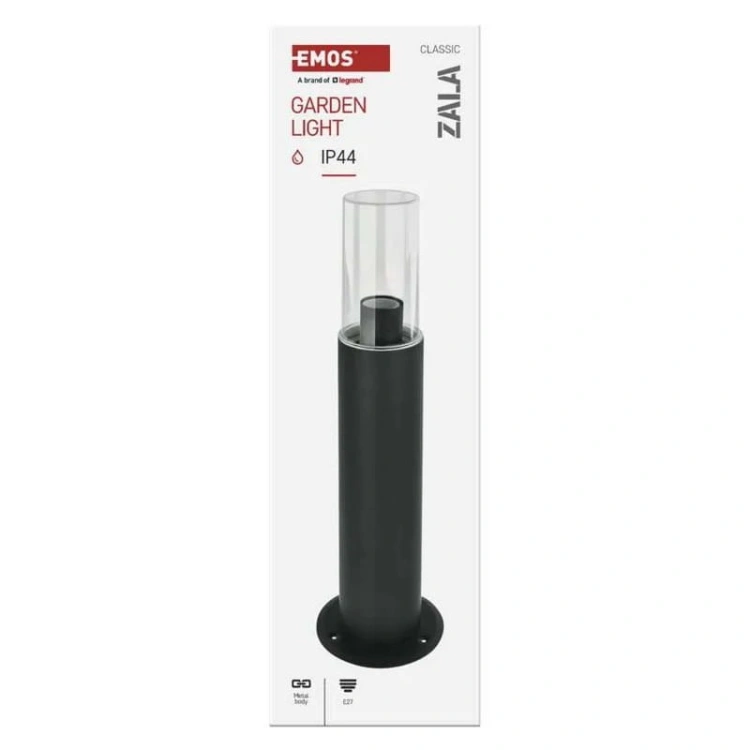 Słupek ogrodowy LED ZALA 50cm E27 max. 15W antracyt IP44 Emos aranżacja