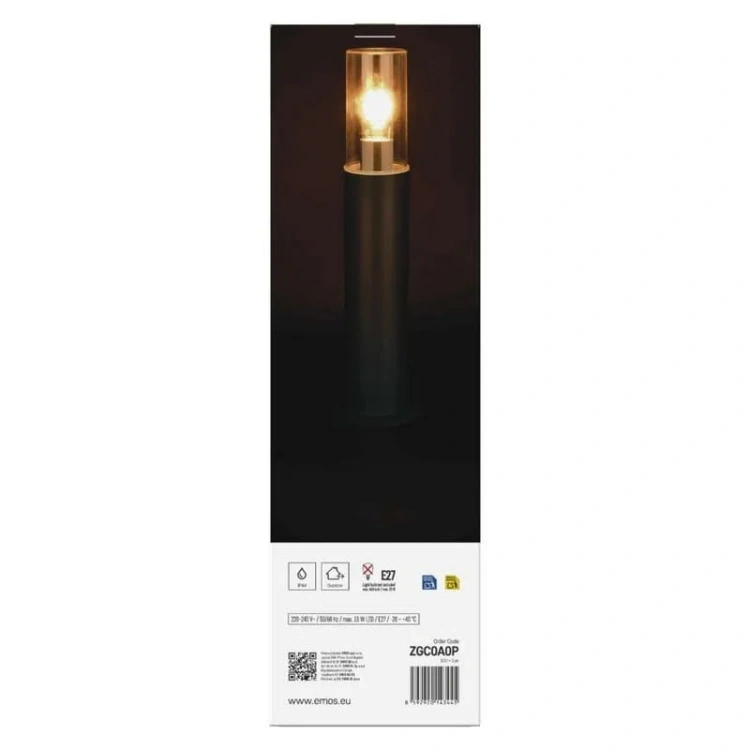 Słupek ogrodowy LED ZALA 50cm E27 max. 15W antracyt IP44 Emos aranżacja