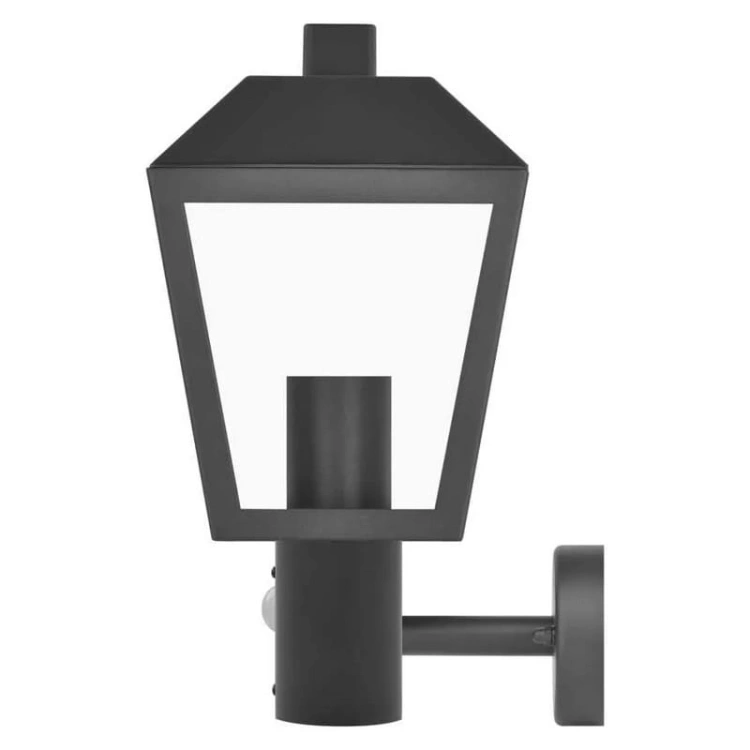 Oprawa elewacyjna ogrodowa ADENIA z czujnikiem PIR 30cm E27 15W IP44 czarna Emos bok