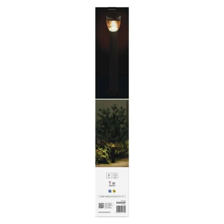 Słupek ogrodowy ARTEO 80cm E27 max. 15W antracyt IP44 Emos opakowanie