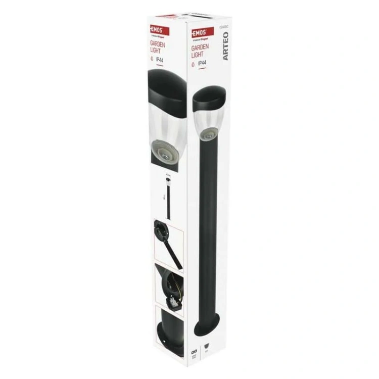 Słupek ogrodowy ARTEO 80cm E27 max. 15W antracyt IP44 Emos opakowanie