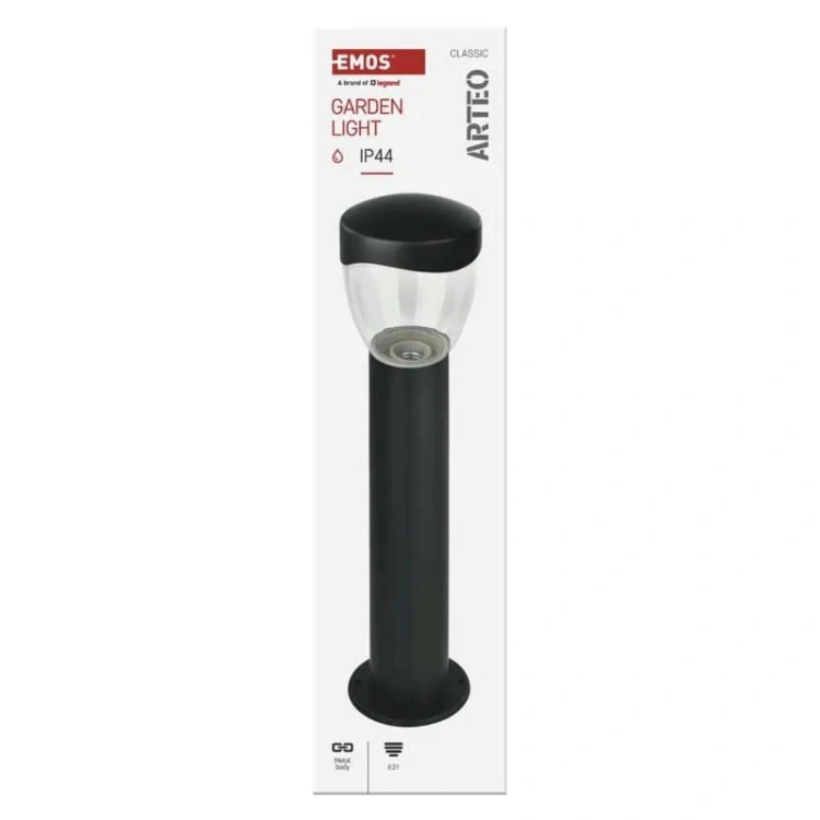 Słupek ogrodowy ARTEO 50cm E27 max. 15W antracyt IP44 Emos opakowanie