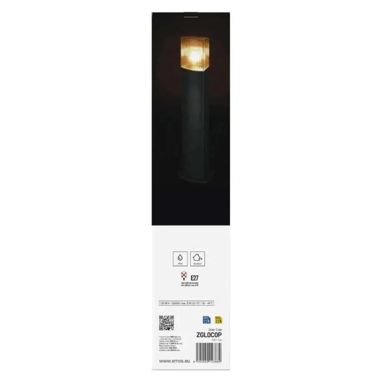 Słupek ogrodowy lana 75cm E27 max. 25W antracyt IP54 Emos opakowanie