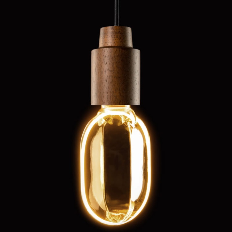 Żarówka LED O100 E27 4W 190lm 1800K 320° filament GTV zaświecona