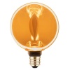 Żarówka LED G130 E27 4W 190lm b.ciepła 1800K 320° filament GTV zaświecona