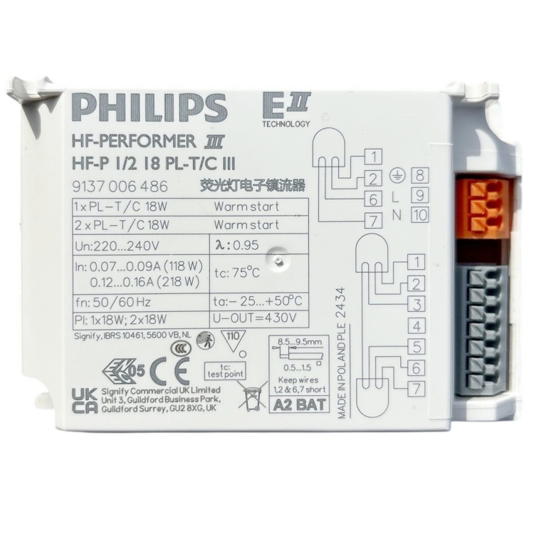 Statecznik elektroniczny PHILIPS HF-P 1/218 PL-T/C III 220-240V 50/60Hz