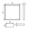 Oprawa oświetleniowa LED AVAR 32W CCT 3900lm 60x60 IP20 Kanlux 26779 wymiary