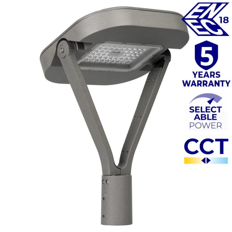 Oprawa parkowa LED PARCOLI 50W CCT 8000lm szara IP66 IK08 Kanlux 36435