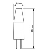 Żarówka LED G4 CorePro LEDcapsuleLV 1.7-20W G4 827 micro 2700K 200lm PHILIPS wymiary